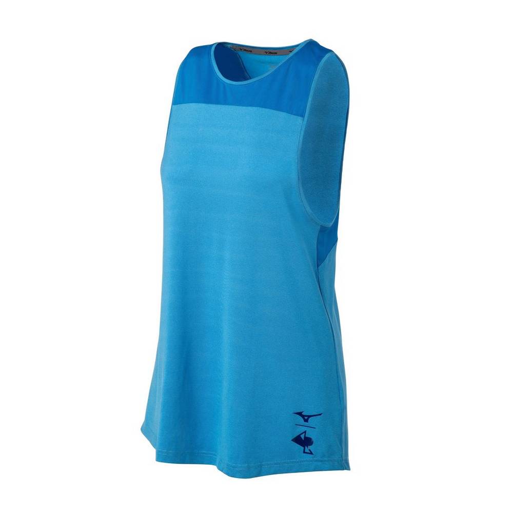 Damske Tank Top Mizuno April Ross Luxe Modre Vypredaj LWHN02469